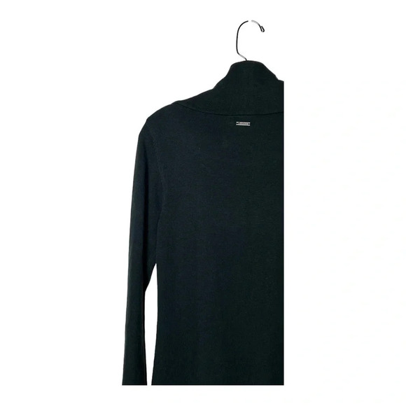 0389W. PRANA LONG SLEEVE COWL NECK KNEE LENGTH DRESS SIZE SMALL BLACK IN SOLID - Picture 8 of 9